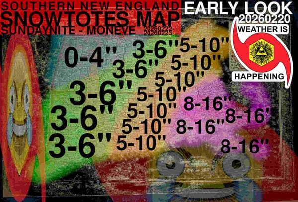 A SNOWTOTES MAP SHOWING 5-10 INCH OF THE FOOLISH WHITE STUFF 4 BOSTON