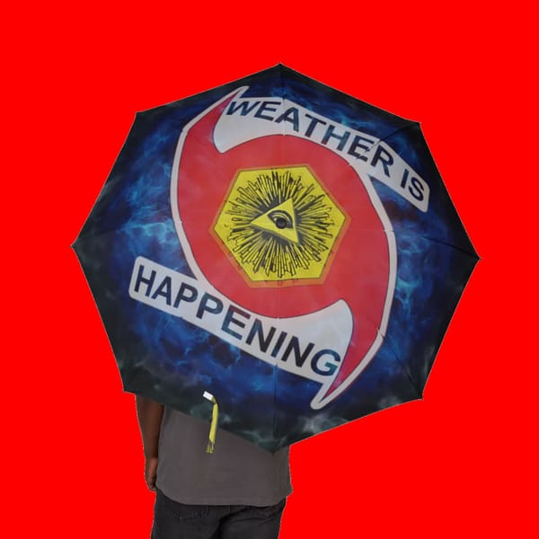 A WEATHER IS HAPPENING UMBRELLA